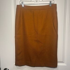 J Crew No. 2 Pencil Skirt, Yellow/Brown, 8 TALL